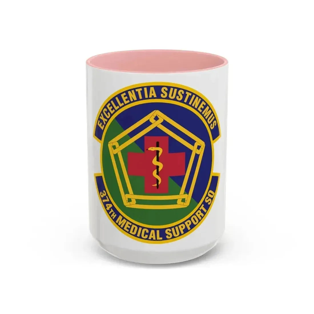 374th Medical Support Squadron (U.S. Air Force) Accent Coffee Mug 15oz Pink - Go Mug Yourself