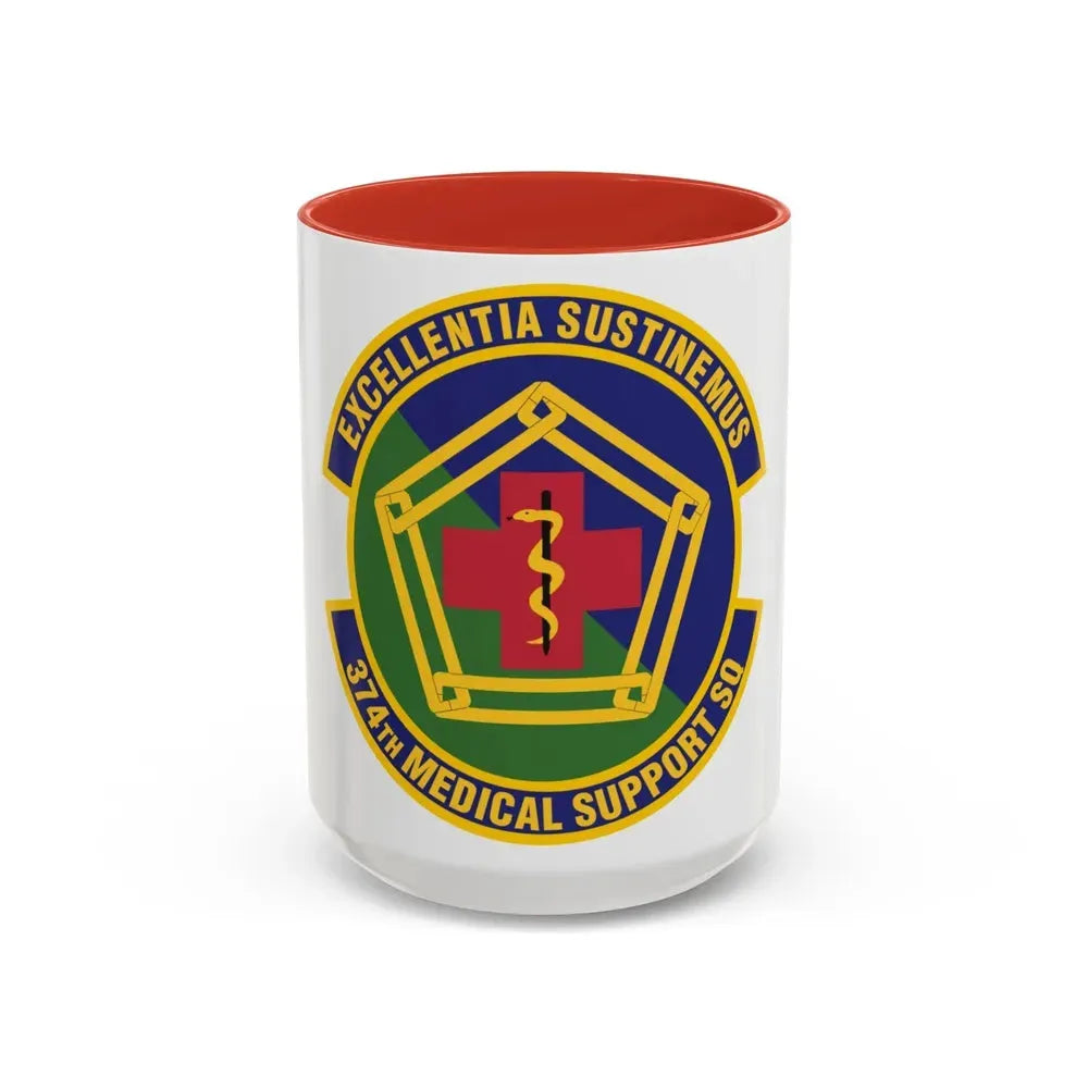 374th Medical Support Squadron (U.S. Air Force) Accent Coffee Mug 15oz Red - Go Mug Yourself