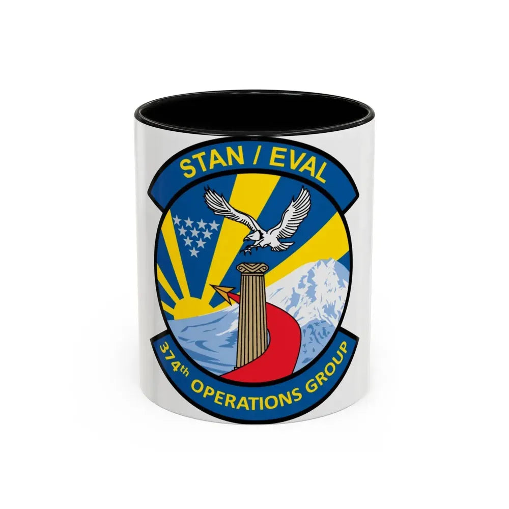 374th Operation Group (U.S. Air Force) Accent Coffee Mug 11oz Black - Go Mug Yourself