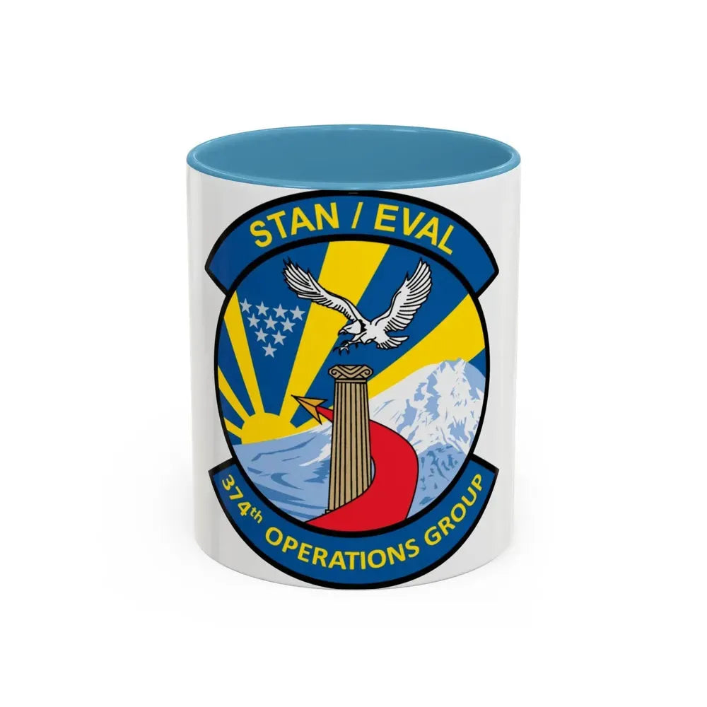 374th Operation Group (U.S. Air Force) Accent Coffee Mug 11oz Light Blue - Go Mug Yourself