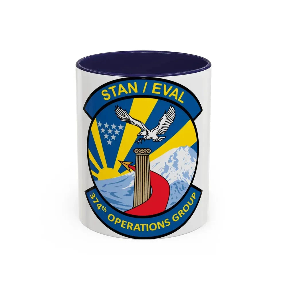 374th Operation Group (U.S. Air Force) Accent Coffee Mug 11oz Navy - Go Mug Yourself