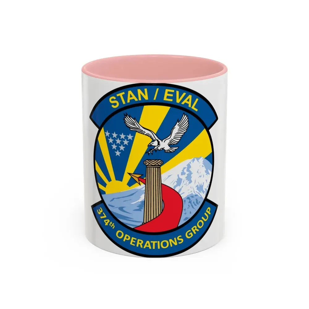 374th Operation Group (U.S. Air Force) Accent Coffee Mug 11oz Pink - Go Mug Yourself