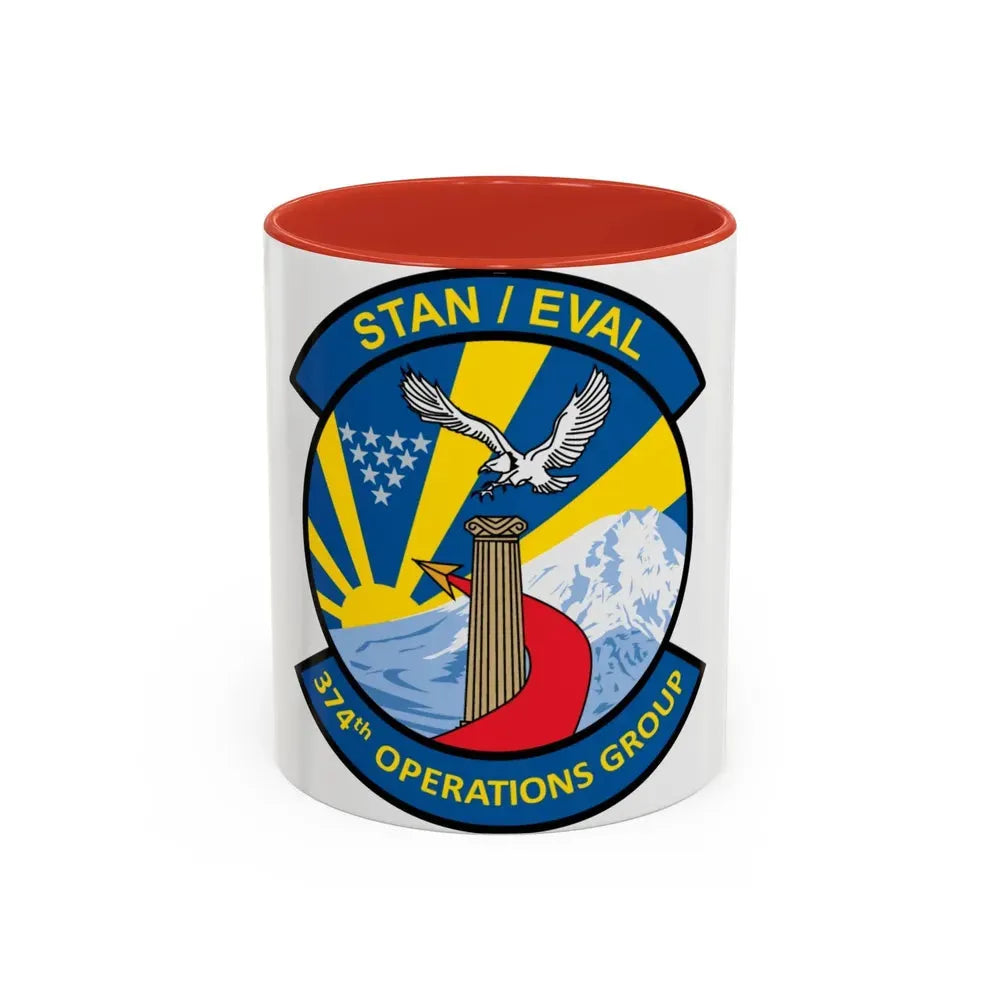 374th Operation Group (U.S. Air Force) Accent Coffee Mug 11oz Red - Go Mug Yourself