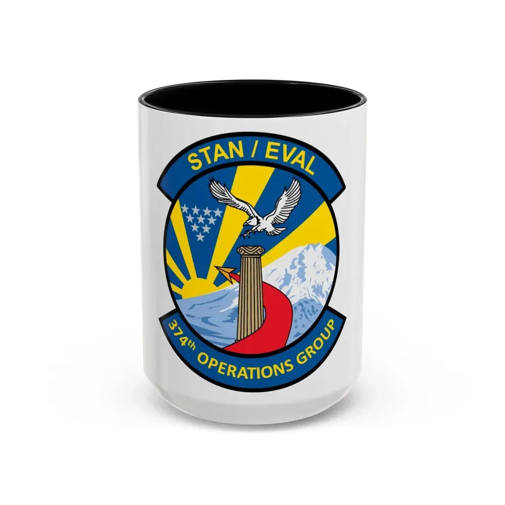374th Operation Group (U.S. Air Force) Accent Coffee Mug 15oz Black - Go Mug Yourself