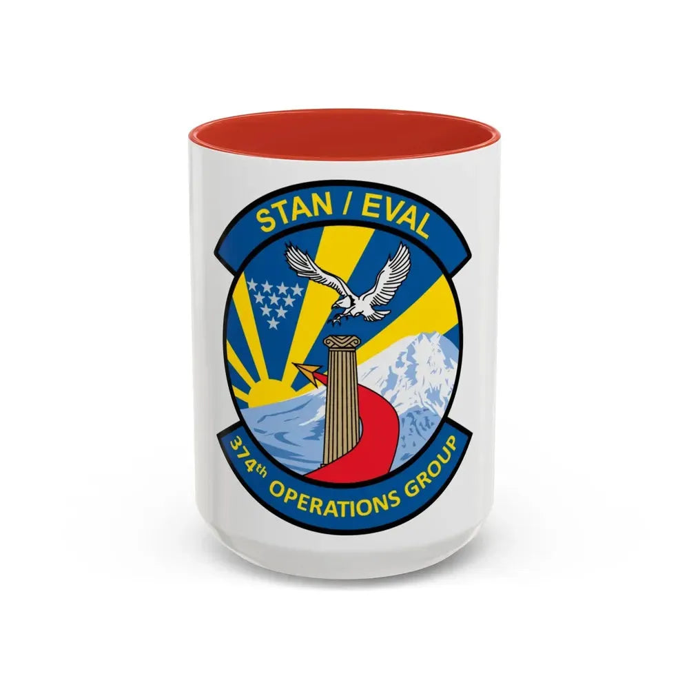 374th Operation Group (U.S. Air Force) Accent Coffee Mug 15oz Red - Go Mug Yourself