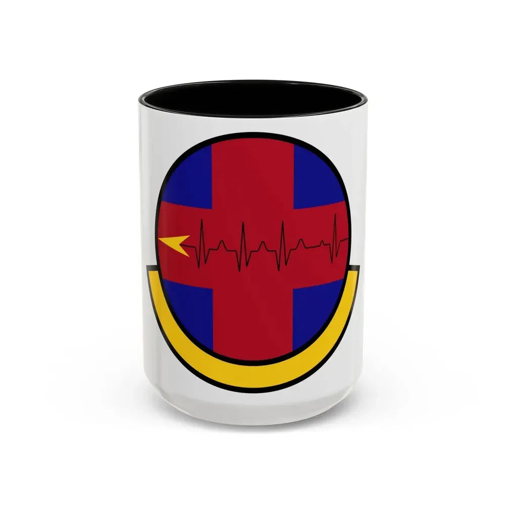 375 Healthcare Operations Squadron AMC (U.S. Air Force) Accent Coffee Mug 15oz Black - Go Mug Yourself