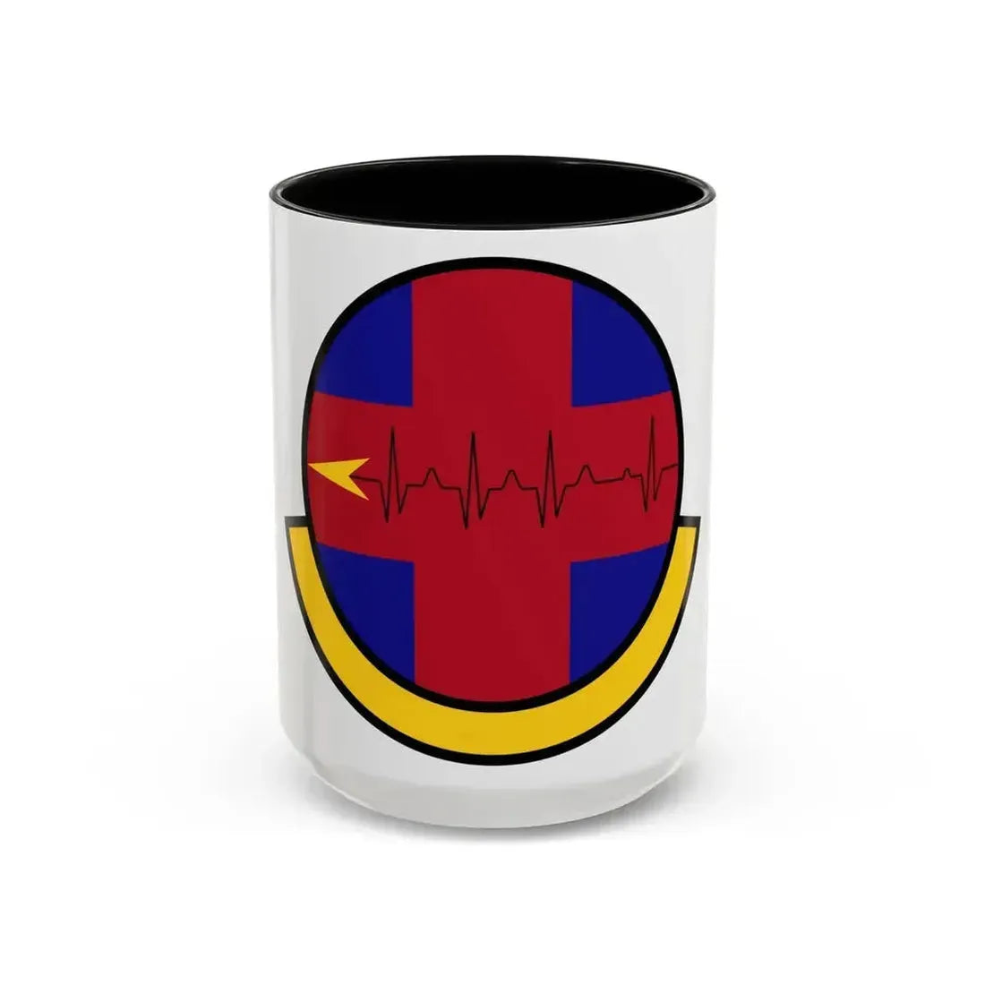375 Healthcare Operations Squadron AMC (U.S. Air Force) Accent Coffee Mug 15oz Black - Go Mug Yourself