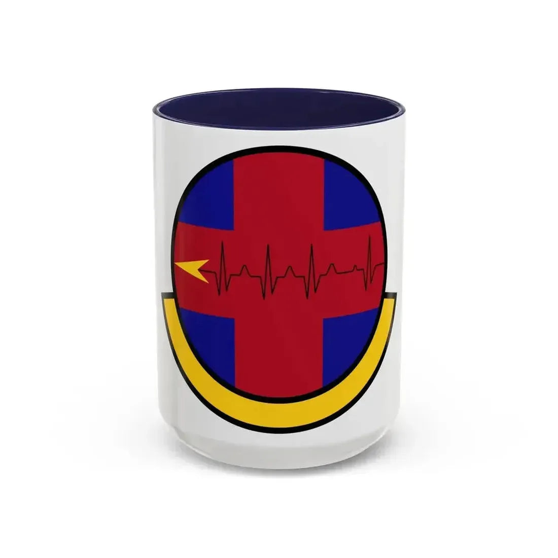 375 Healthcare Operations Squadron AMC (U.S. Air Force) Accent Coffee Mug 15oz Navy - Go Mug Yourself