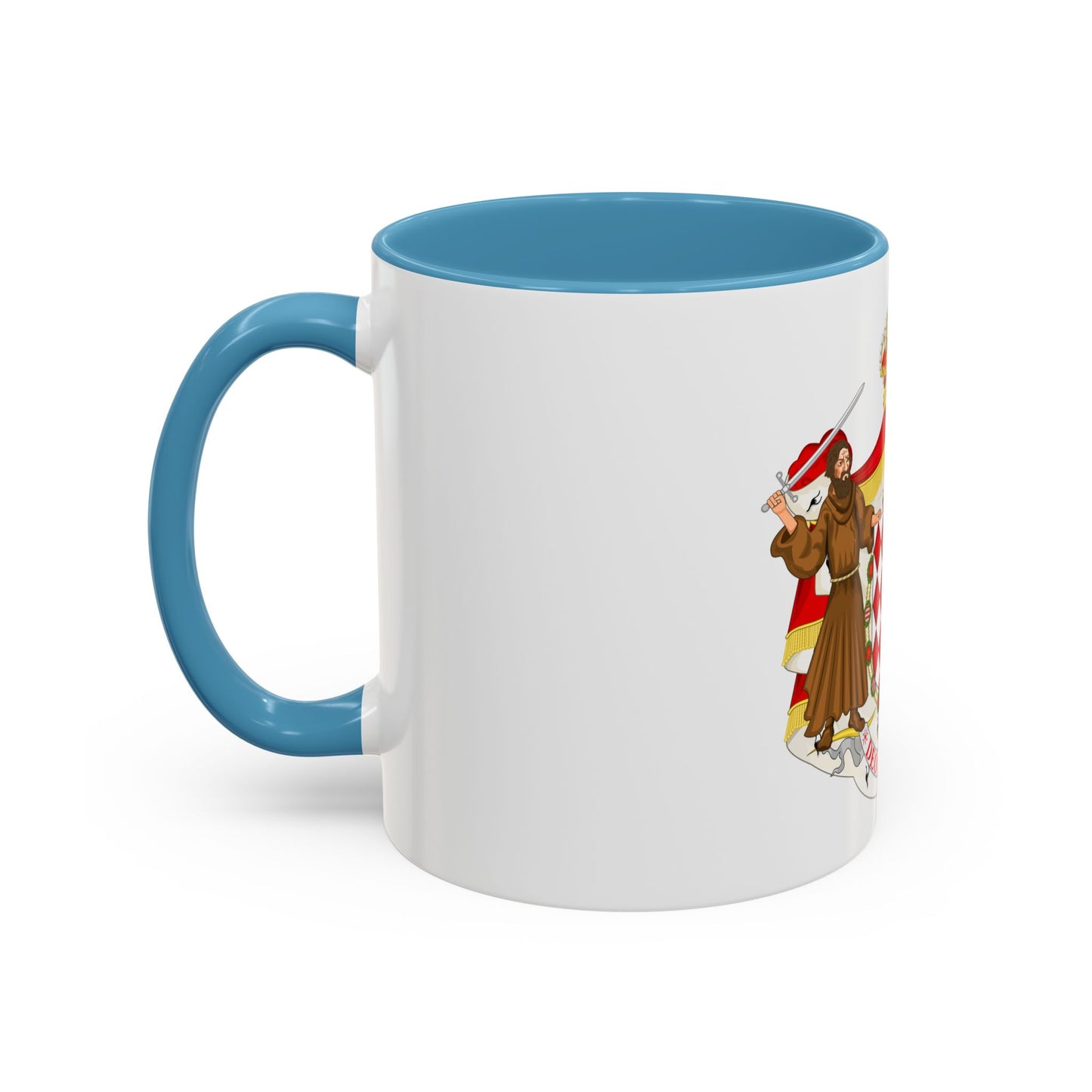 Great coat of arms of the house of Grimaldi - Accent Coffee Mug