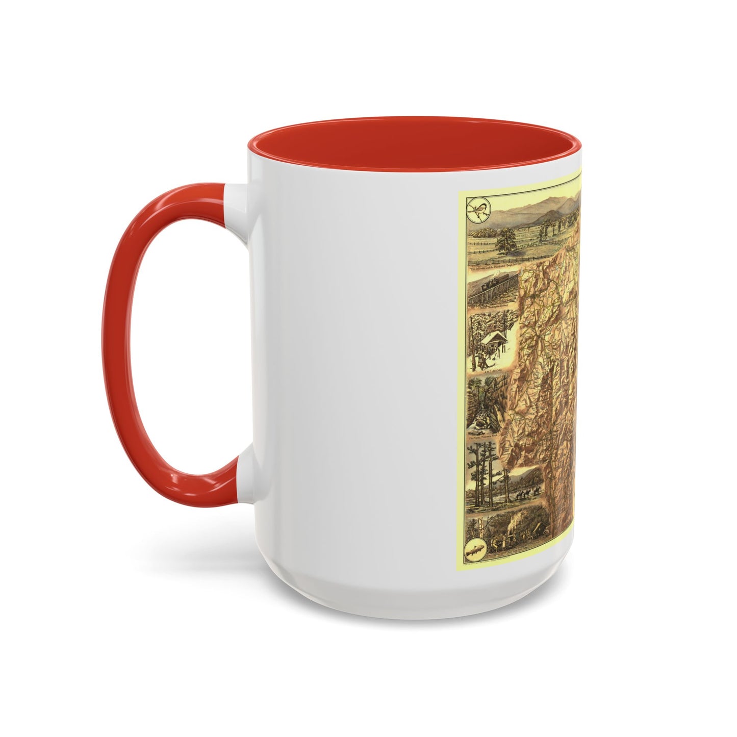 USA - New Hampshire's White Mountains (1937) (Map) Accent Coffee Mug-Go Mug Yourself