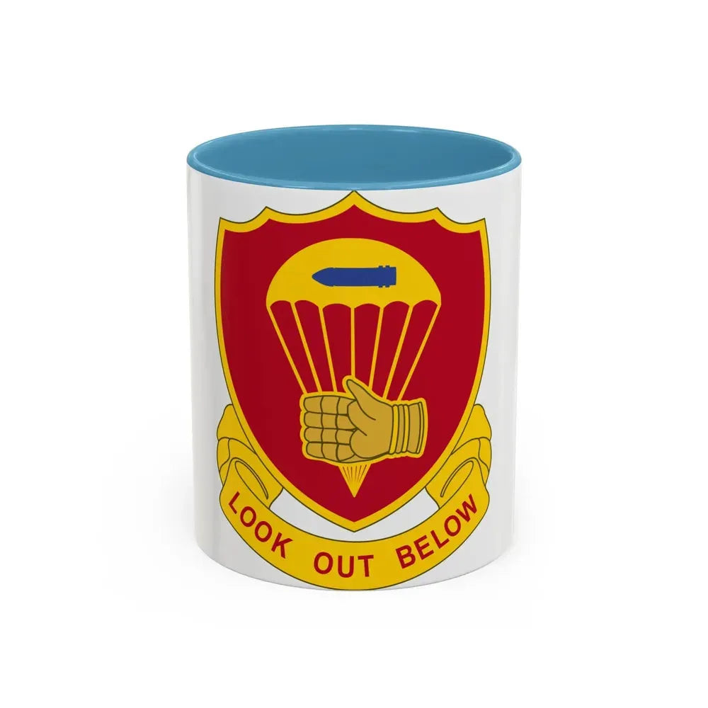 376 Airborne Field Artillery Battalion (U.S. Army) Accent Coffee Mug 11oz Light Blue - Go Mug Yourself