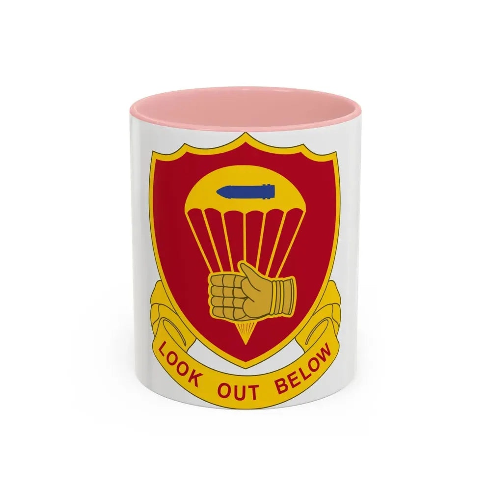 376 Airborne Field Artillery Battalion (U.S. Army) Accent Coffee Mug 11oz Pink - Go Mug Yourself