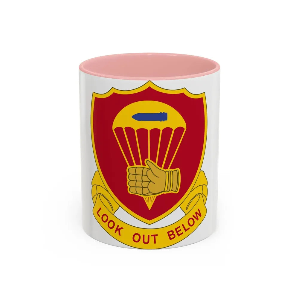 376 Airborne Field Artillery Battalion (U.S. Army) Accent Coffee Mug 11oz Pink - Go Mug Yourself