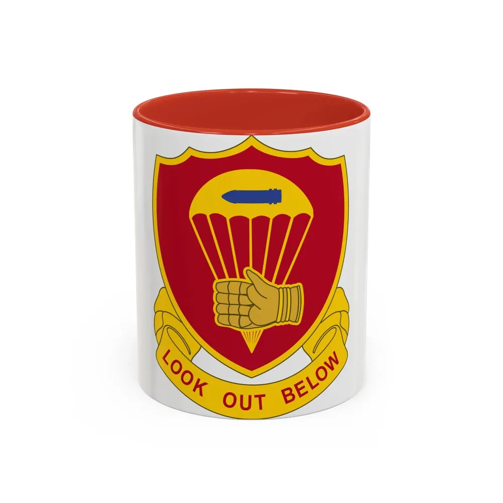 376 Airborne Field Artillery Battalion (U.S. Army) Accent Coffee Mug 11oz Red - Go Mug Yourself
