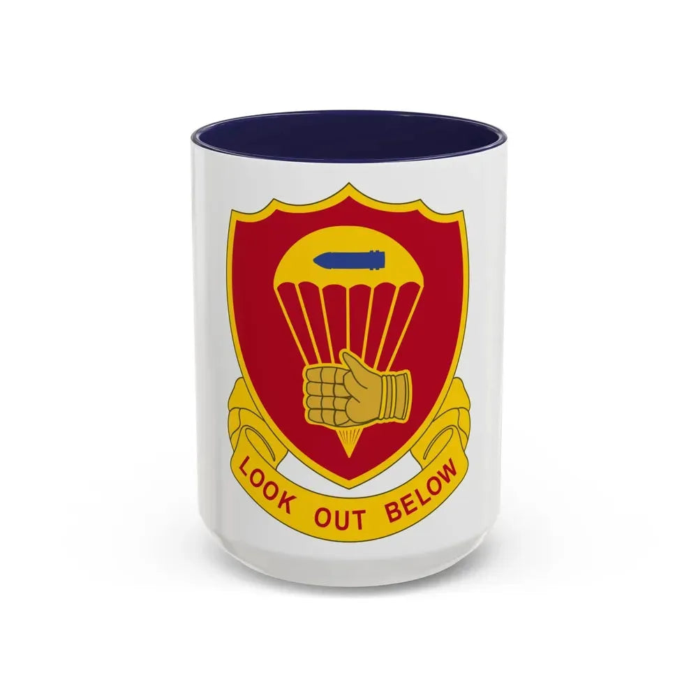 376 Airborne Field Artillery Battalion (U.S. Army) Accent Coffee Mug 15oz Navy - Go Mug Yourself