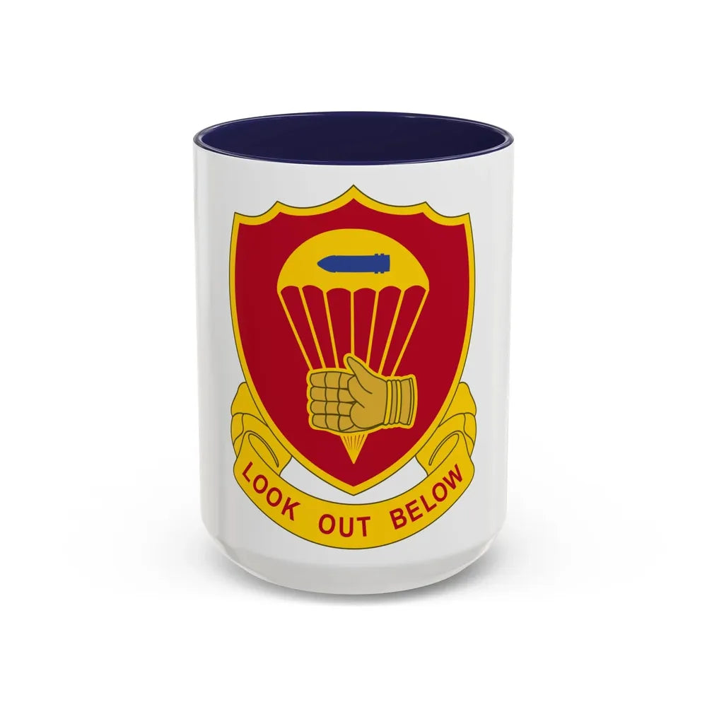 376 Airborne Field Artillery Battalion (U.S. Army) Accent Coffee Mug 15oz Navy - Go Mug Yourself