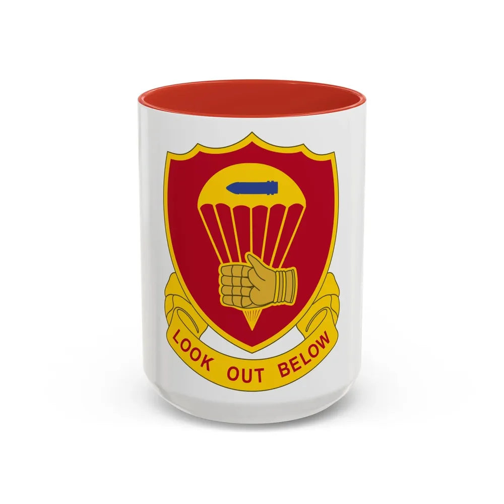 376 Airborne Field Artillery Battalion (U.S. Army) Accent Coffee Mug 15oz Red - Go Mug Yourself
