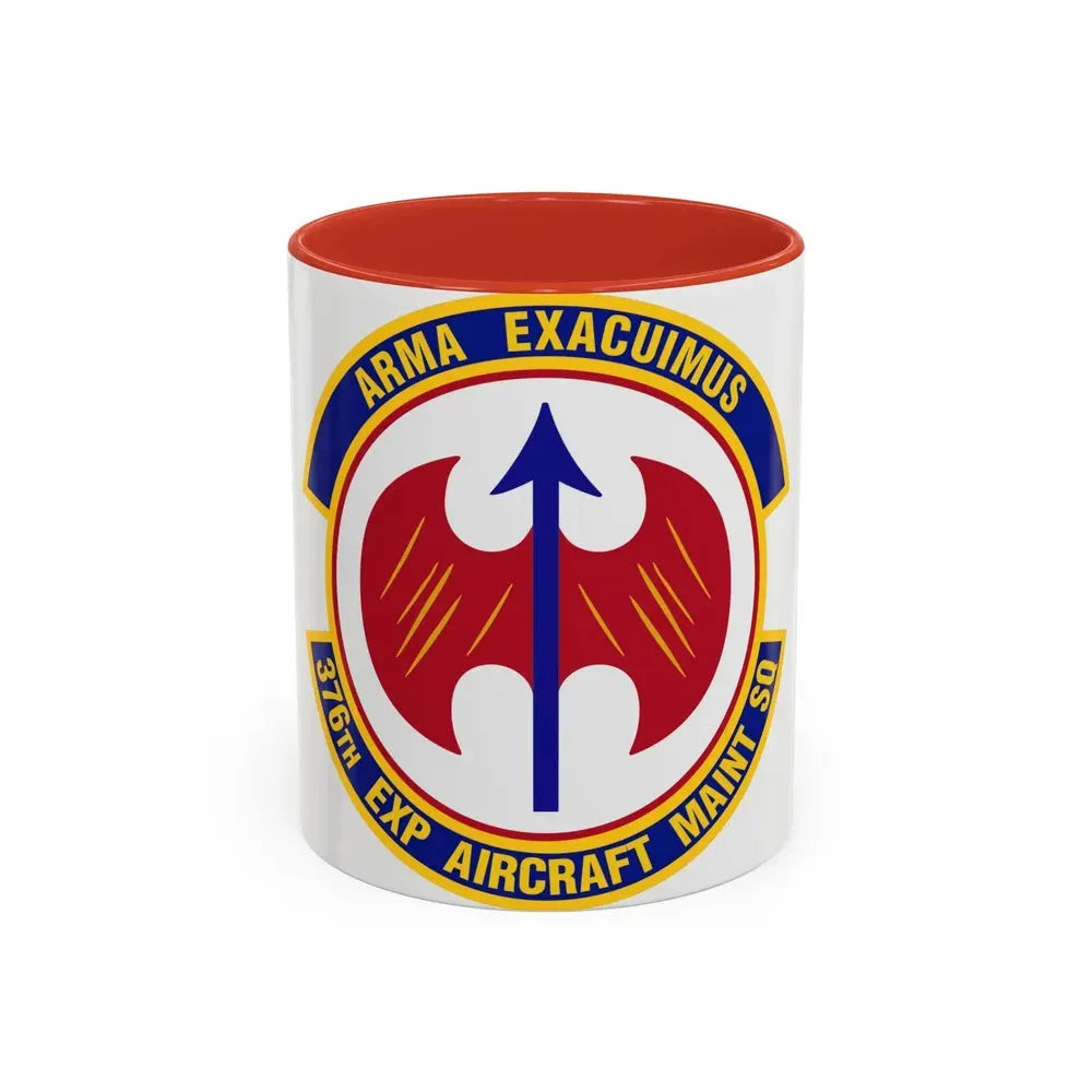 376th Expeditionary Aircraft Maintenance Squadron (U.S. Air Force) Accent Coffee Mug 11oz Red - Go Mug Yourself