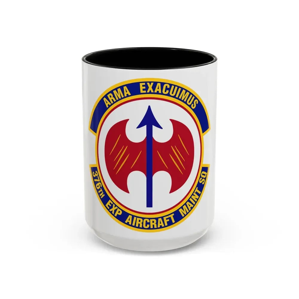 376th Expeditionary Aircraft Maintenance Squadron (U.S. Air Force) Accent Coffee Mug 15oz Black - Go Mug Yourself