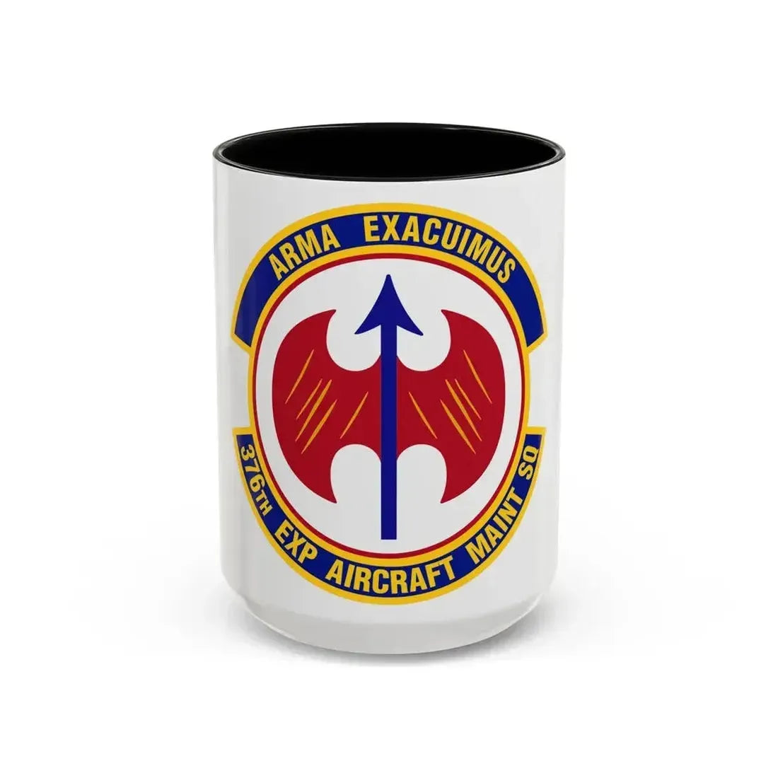 376th Expeditionary Aircraft Maintenance Squadron (U.S. Air Force) Accent Coffee Mug 15oz Black - Go Mug Yourself