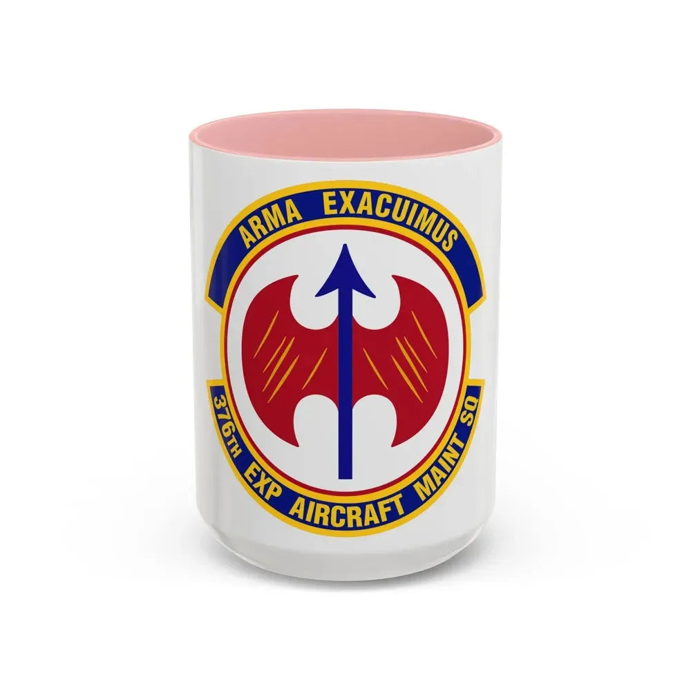 376th Expeditionary Aircraft Maintenance Squadron (U.S. Air Force) Accent Coffee Mug 15oz Pink - Go Mug Yourself