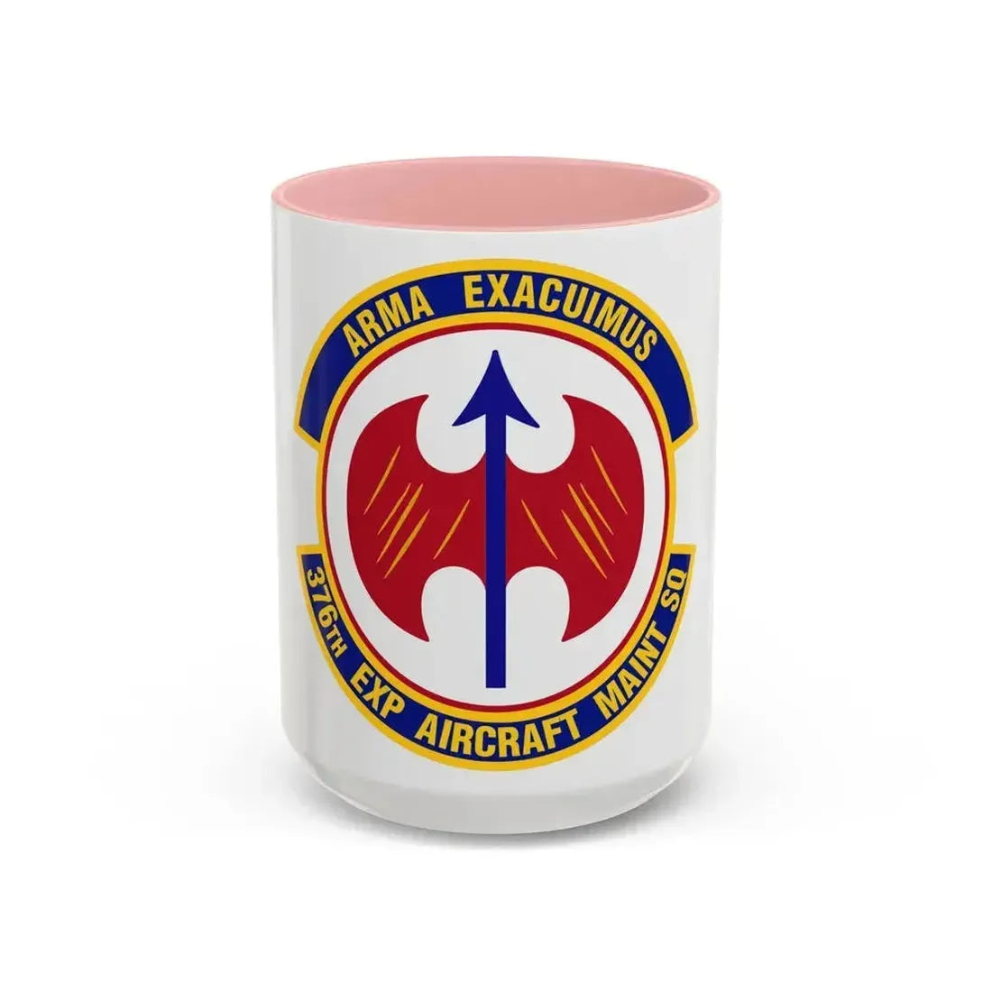 376th Expeditionary Aircraft Maintenance Squadron (U.S. Air Force) Accent Coffee Mug 15oz Pink - Go Mug Yourself