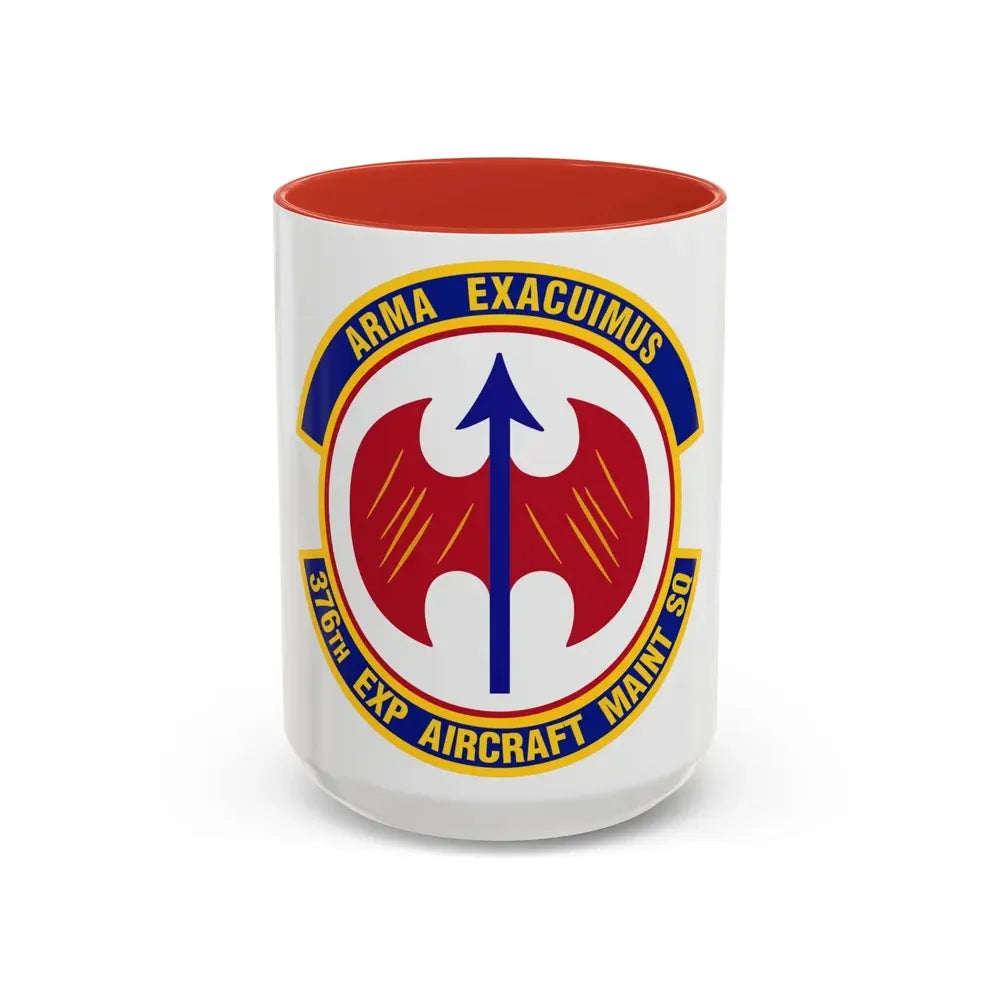 376th Expeditionary Aircraft Maintenance Squadron (U.S. Air Force) Accent Coffee Mug 15oz Red - Go Mug Yourself