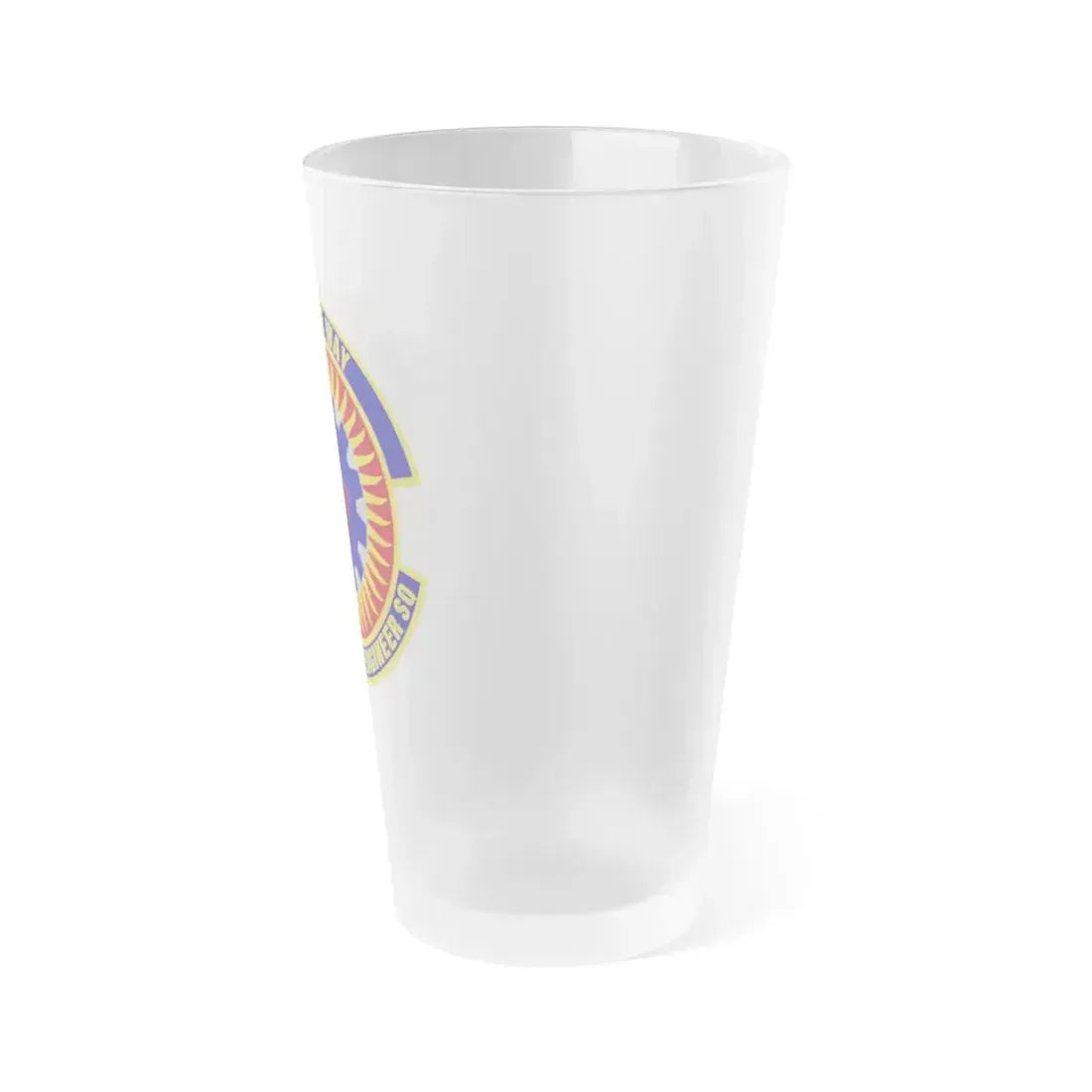 376th Expeditionary Civil Engineer Squadron (U.S. Air Force) Frosted Pint Glass 16oz - Go Mug Yourself
