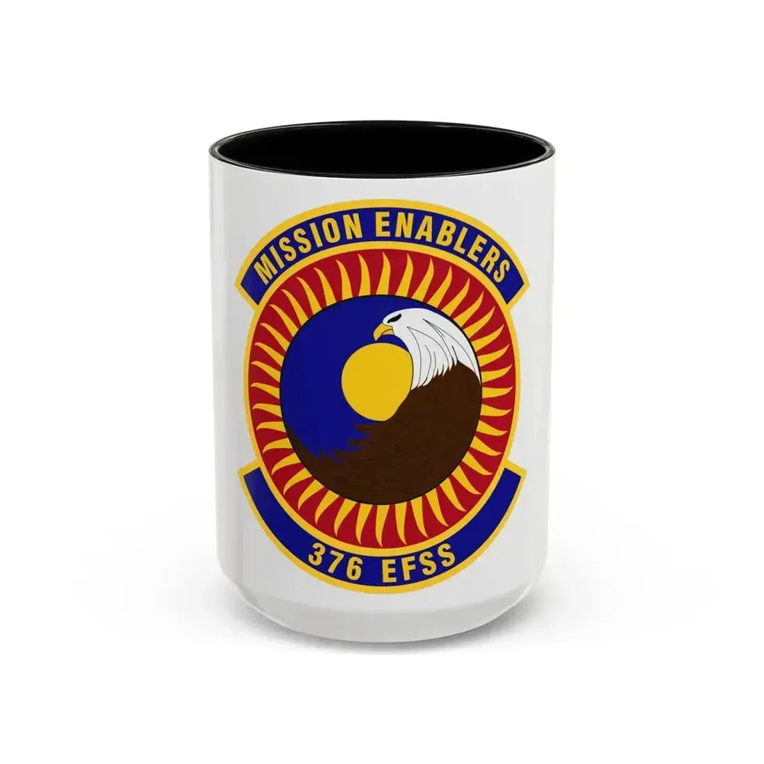 376th Expeditionary Force Support Squadron (U.S. Air Force) Accent Coffee Mug 15oz Black - Go Mug Yourself