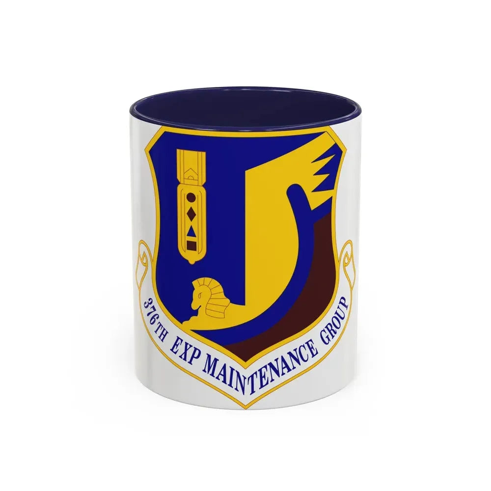 376th Expeditionary Maintenance Group (U.S. Air Force) Accent Coffee Mug 11oz Navy - Go Mug Yourself