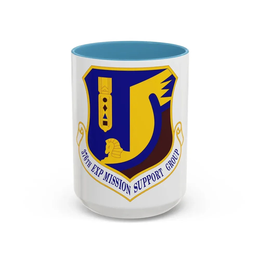376th Expeditionary Mission Support Group (U.S. Air Force) Accent Coffee Mug 15oz Light Blue - Go Mug Yourself