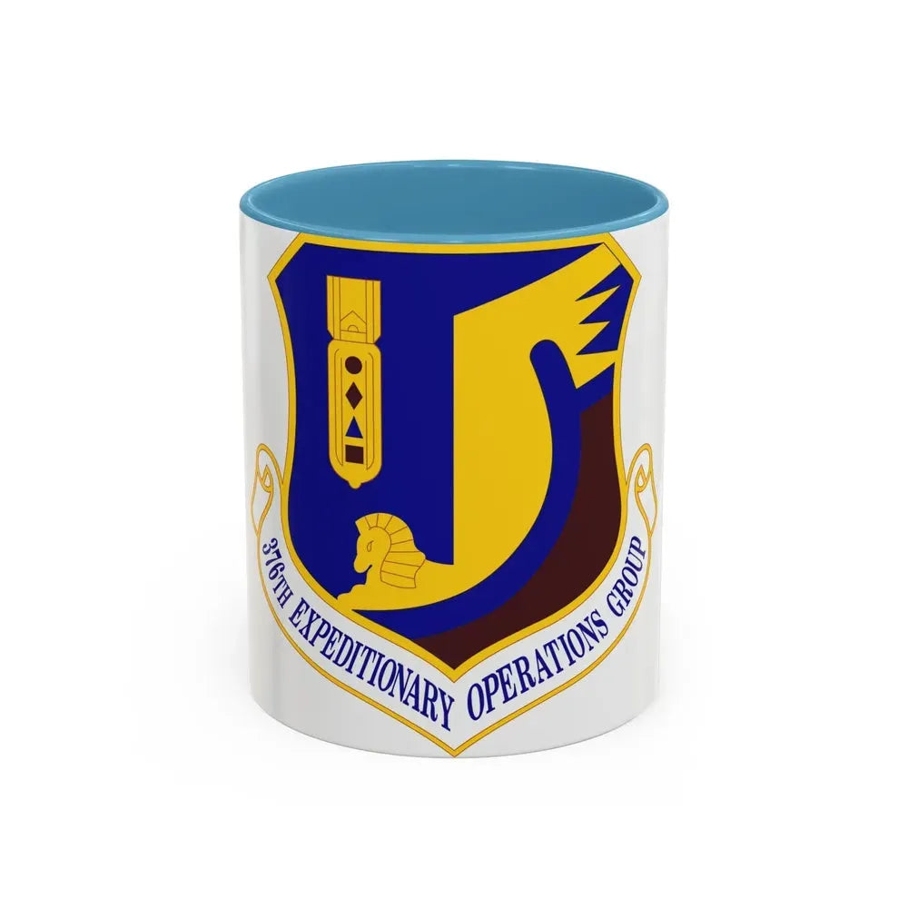 376th Expeditionary Operations Group (U.S. Air Force) Accent Coffee Mug 11oz Light Blue - Go Mug Yourself