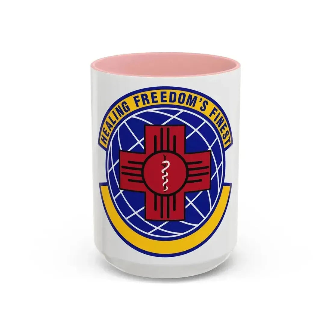 377 Healthcare Operations Squadron AFGSC (U.S. Air Force) Accent Coffee Mug 15oz Pink - Go Mug Yourself