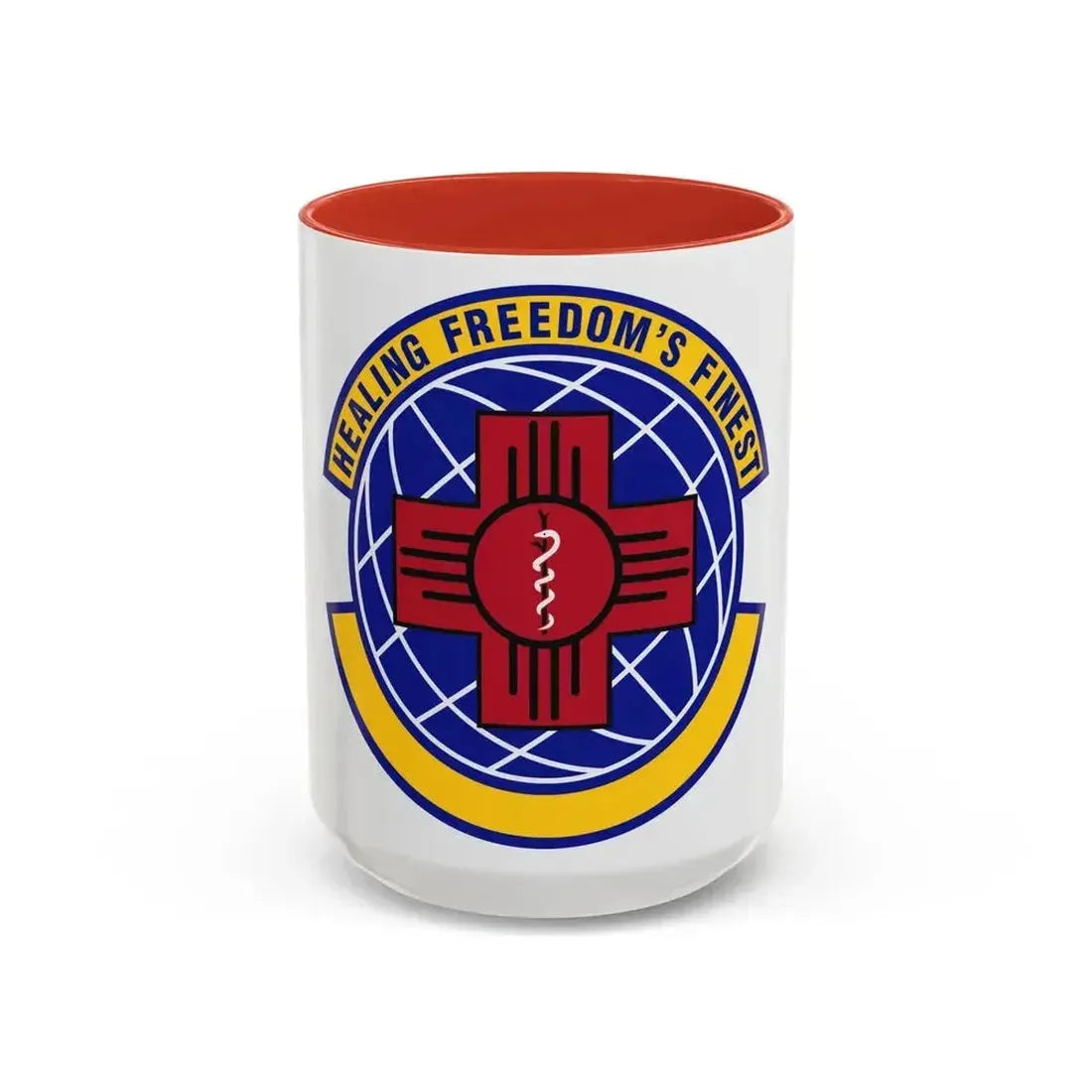 377 Healthcare Operations Squadron AFGSC (U.S. Air Force) Accent Coffee Mug 15oz Red - Go Mug Yourself