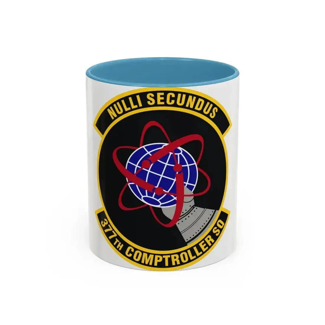 377th Comptroller Squadron (U.S. Air Force) Accent Coffee Mug 11oz Light Blue - Go Mug Yourself