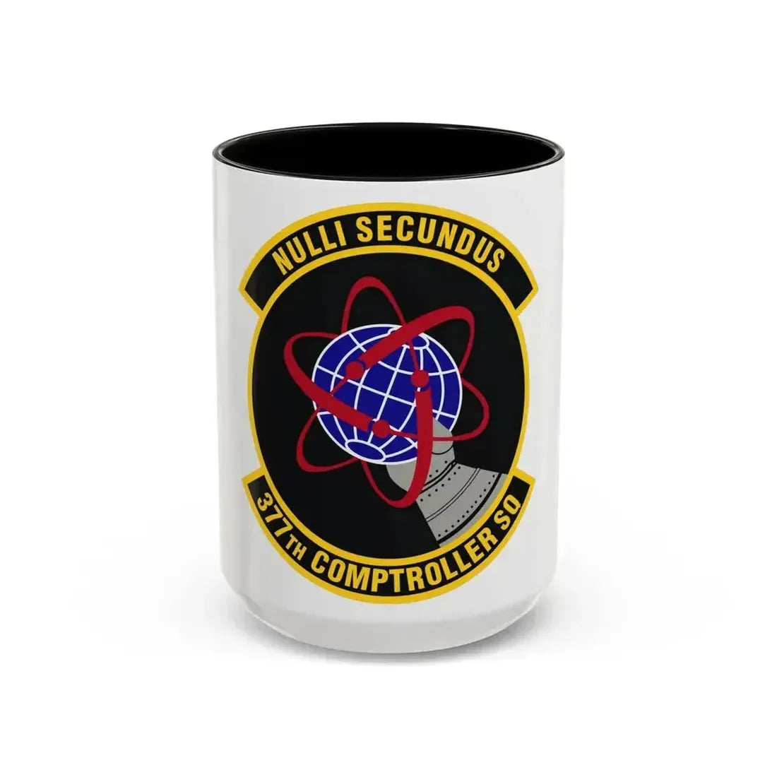 377th Comptroller Squadron (U.S. Air Force) Accent Coffee Mug 15oz Black - Go Mug Yourself