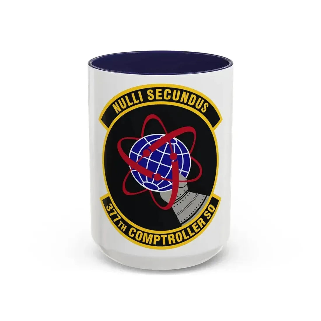 377th Comptroller Squadron (U.S. Air Force) Accent Coffee Mug 15oz Navy - Go Mug Yourself