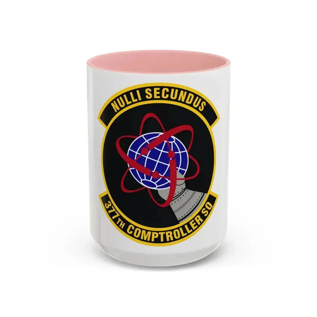 377th Comptroller Squadron (U.S. Air Force) Accent Coffee Mug 15oz Pink - Go Mug Yourself