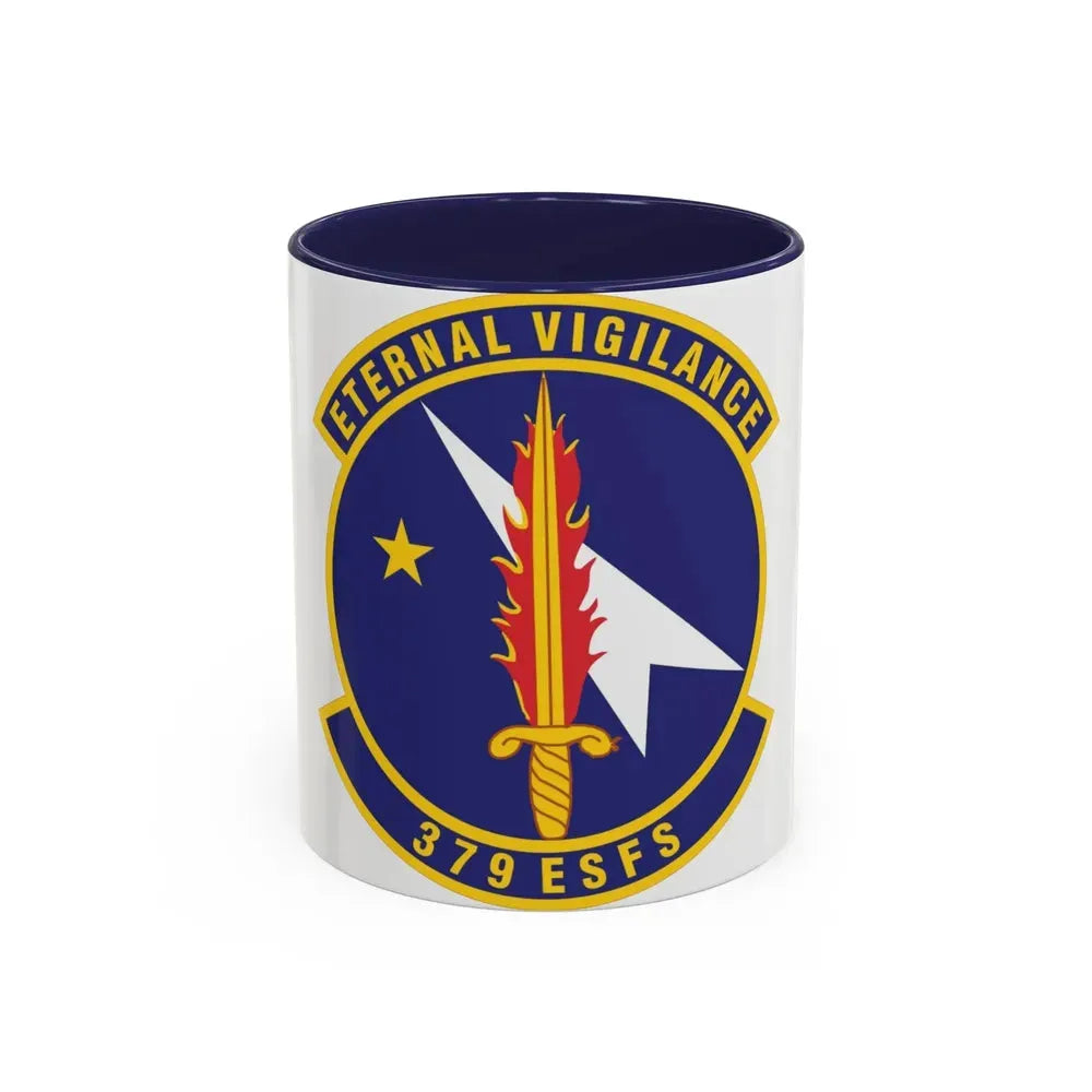 379th Expeditionary Security Forces Squadron (U.S. Air Force) Accent Coffee Mug 11oz Navy - Go Mug Yourself