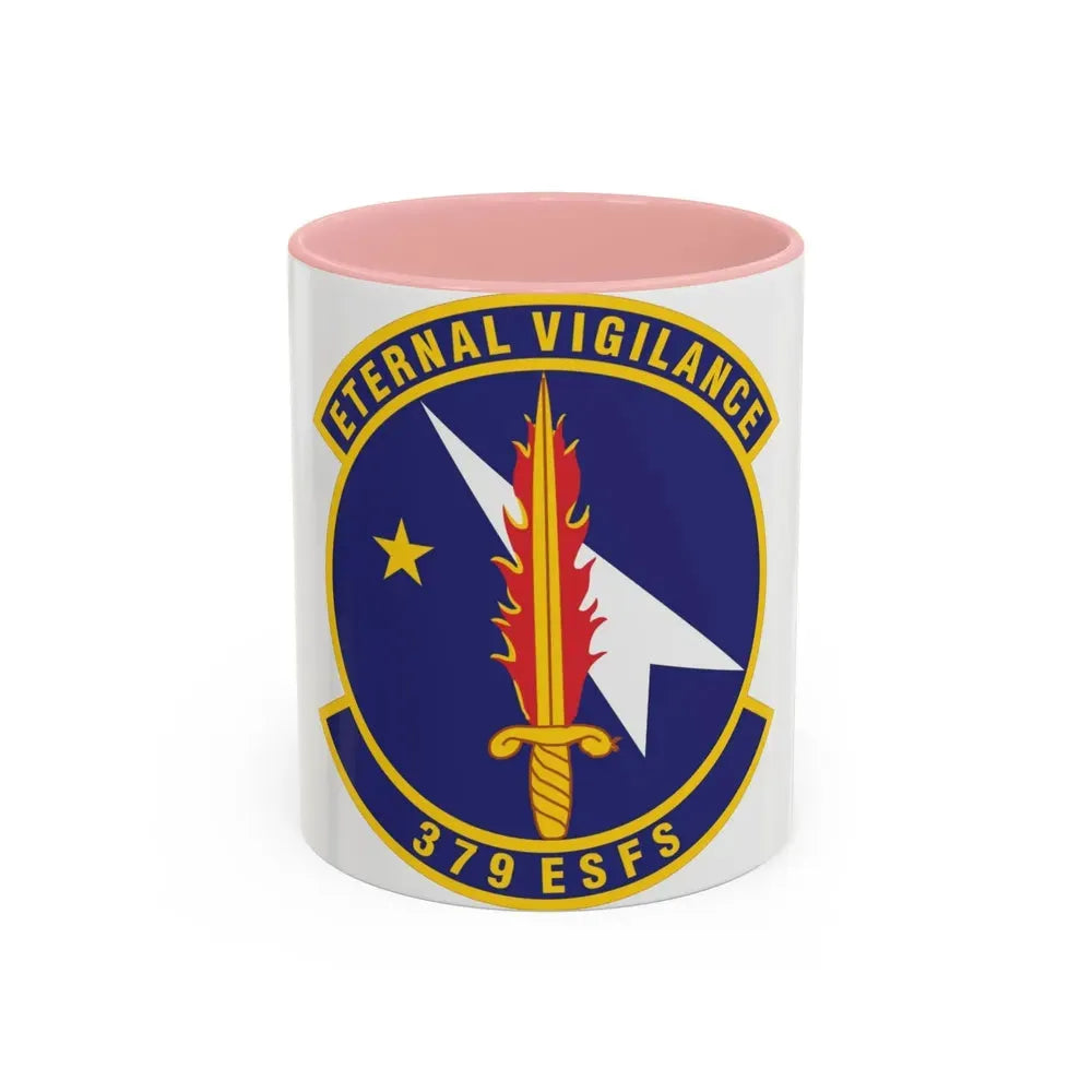 379th Expeditionary Security Forces Squadron (U.S. Air Force) Accent Coffee Mug 11oz Pink - Go Mug Yourself