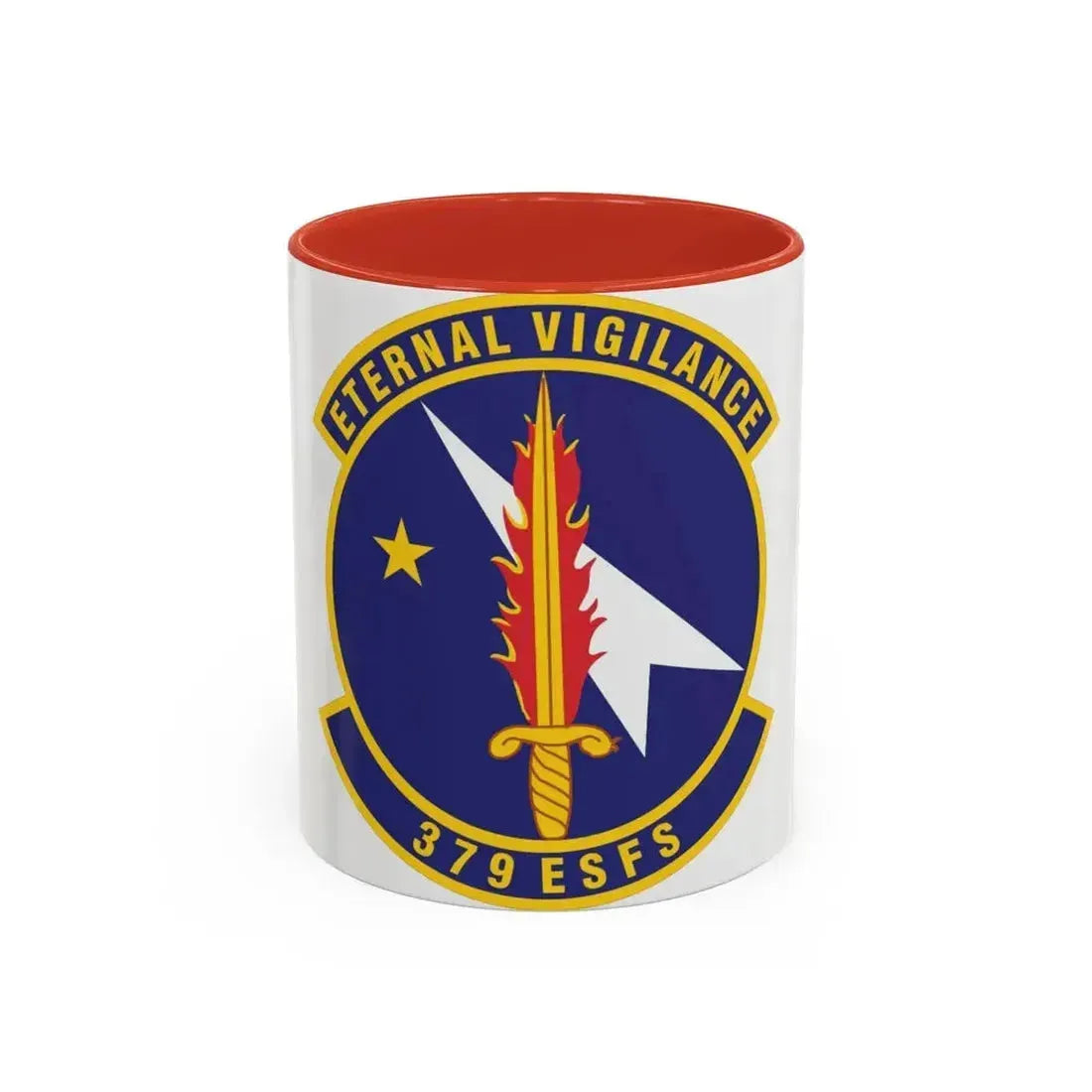 379th Expeditionary Security Forces Squadron (U.S. Air Force) Accent Coffee Mug 11oz Red - Go Mug Yourself