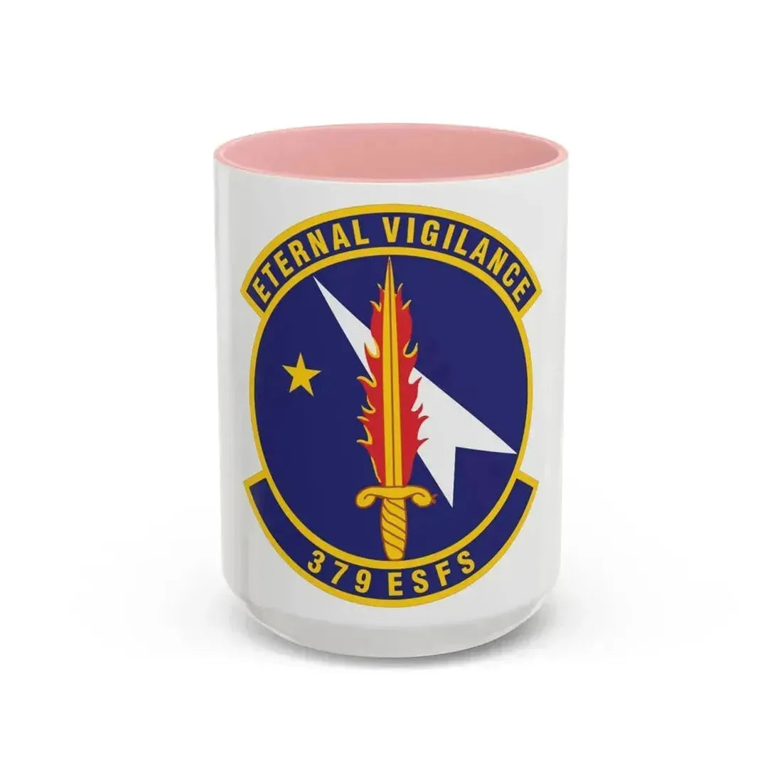 379th Expeditionary Security Forces Squadron (U.S. Air Force) Accent Coffee Mug 15oz Pink - Go Mug Yourself