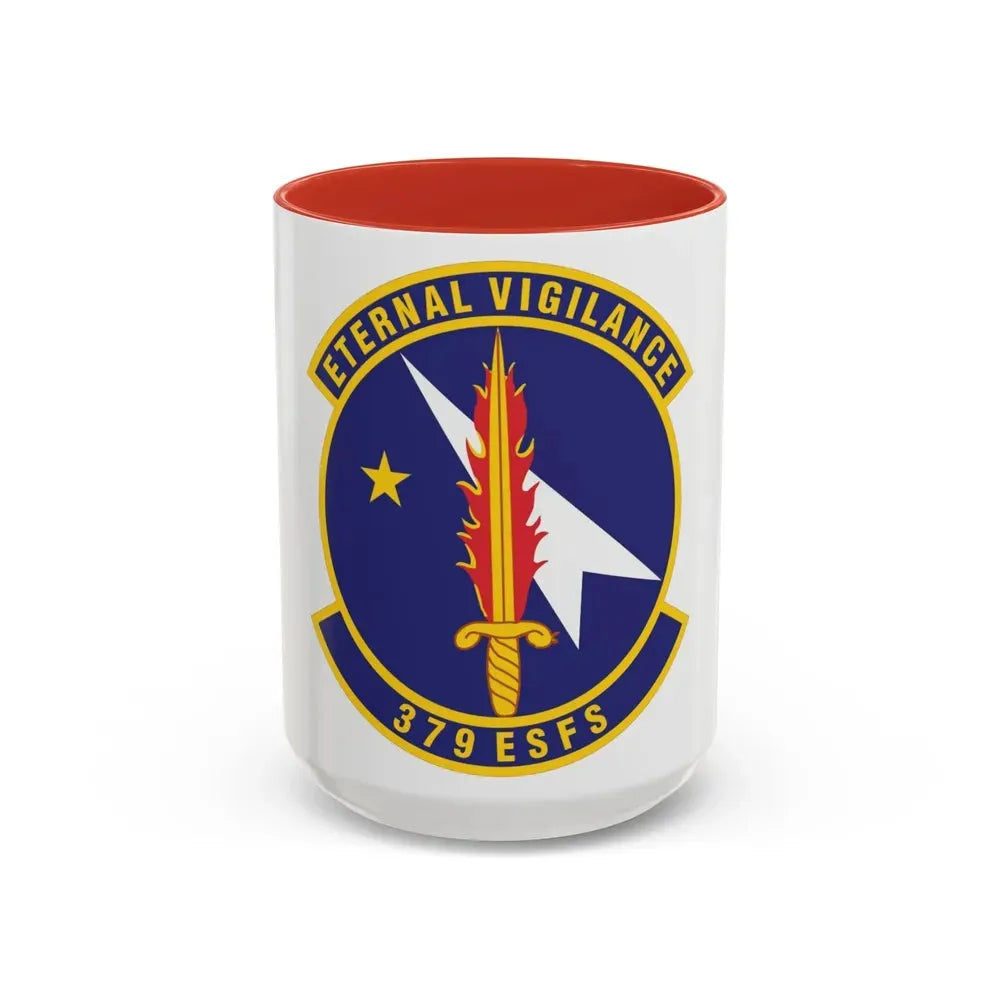 379th Expeditionary Security Forces Squadron (U.S. Air Force) Accent Coffee Mug 15oz Red - Go Mug Yourself