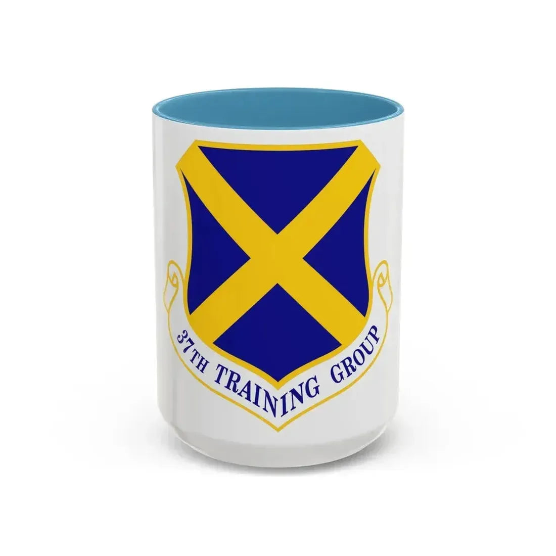 37th Training Group (U.S. Air Force) Accent Coffee Mug 15oz Light Blue - Go Mug Yourself