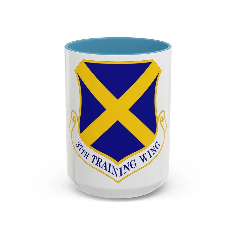 37th Training Wing (U.S. Air Force) Accent Coffee Mug 15oz Light Blue - Go Mug Yourself