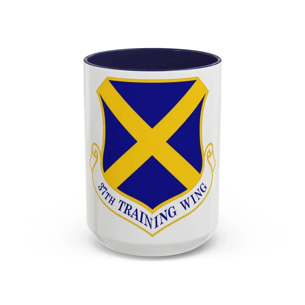 37th Training Wing (U.S. Air Force) Accent Coffee Mug 15oz Navy - Go Mug Yourself