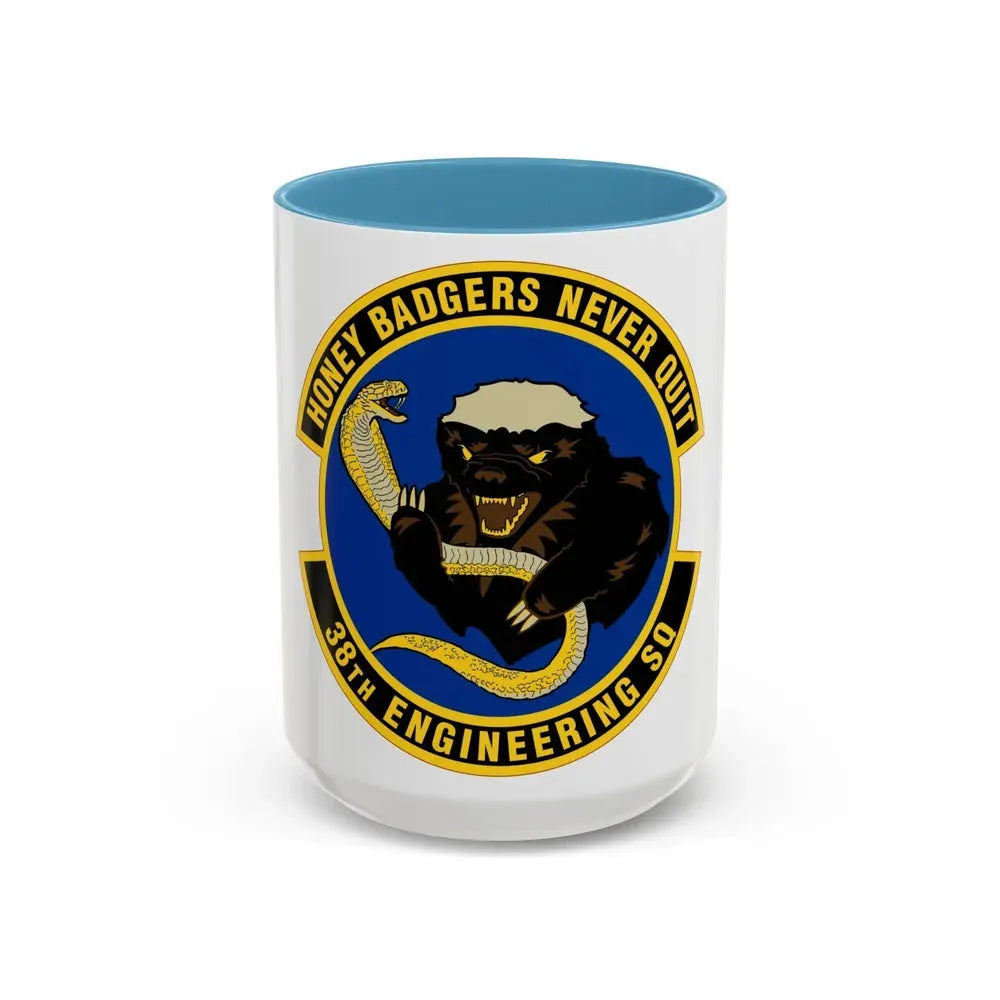 38 Engineering Squadron ACC (U.S. Air Force) Accent Coffee Mug 15oz Light Blue - Go Mug Yourself