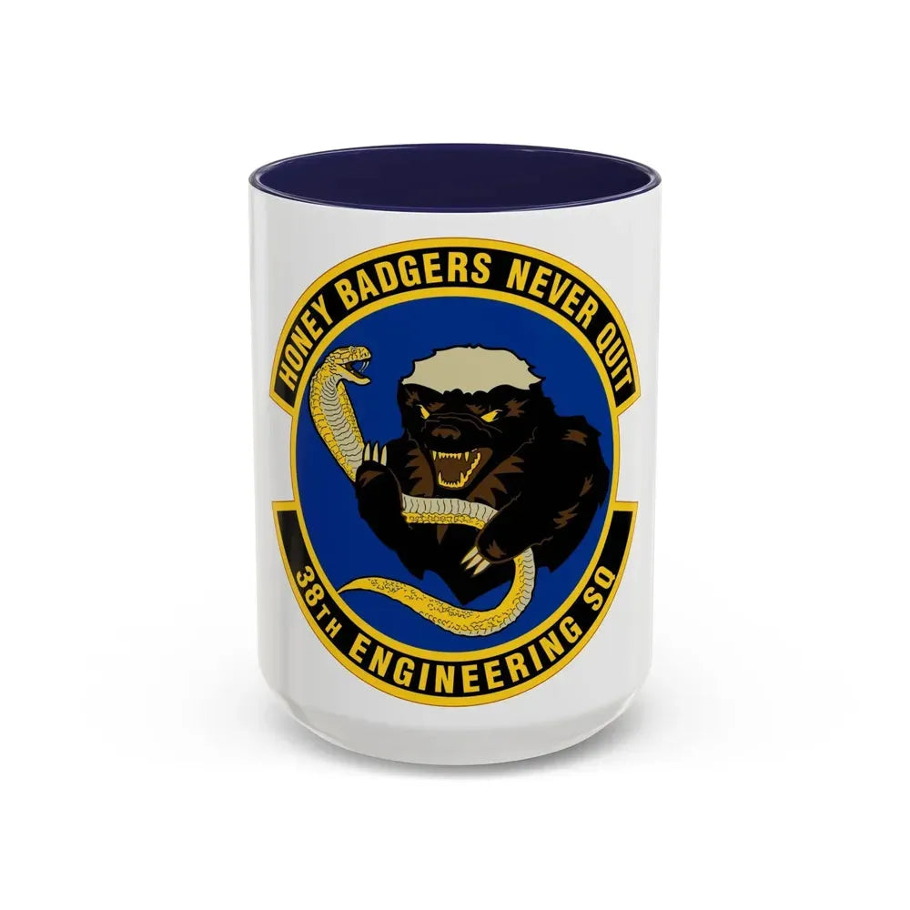 38 Engineering Squadron ACC (U.S. Air Force) Accent Coffee Mug 15oz Navy - Go Mug Yourself