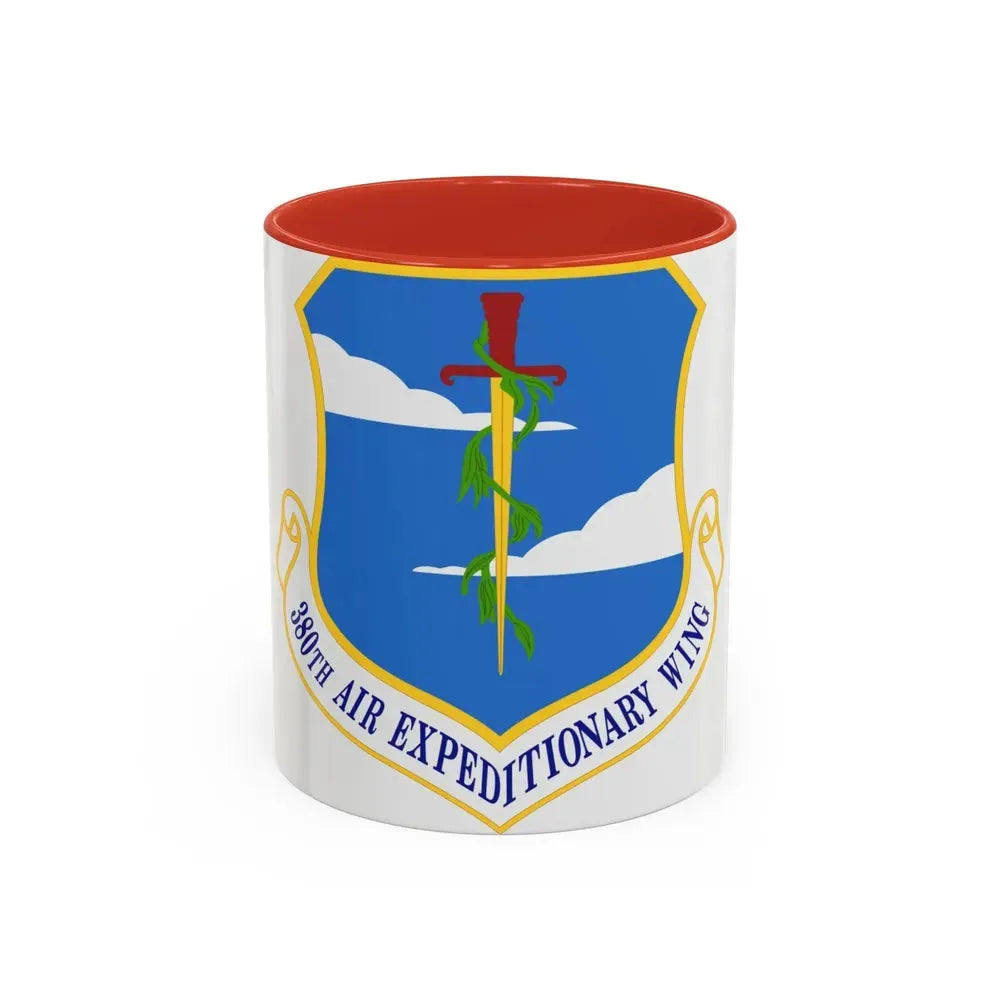 380th Air Expeditionary Wing (U.S. Air Force) Accent Coffee Mug 11oz Red - Go Mug Yourself