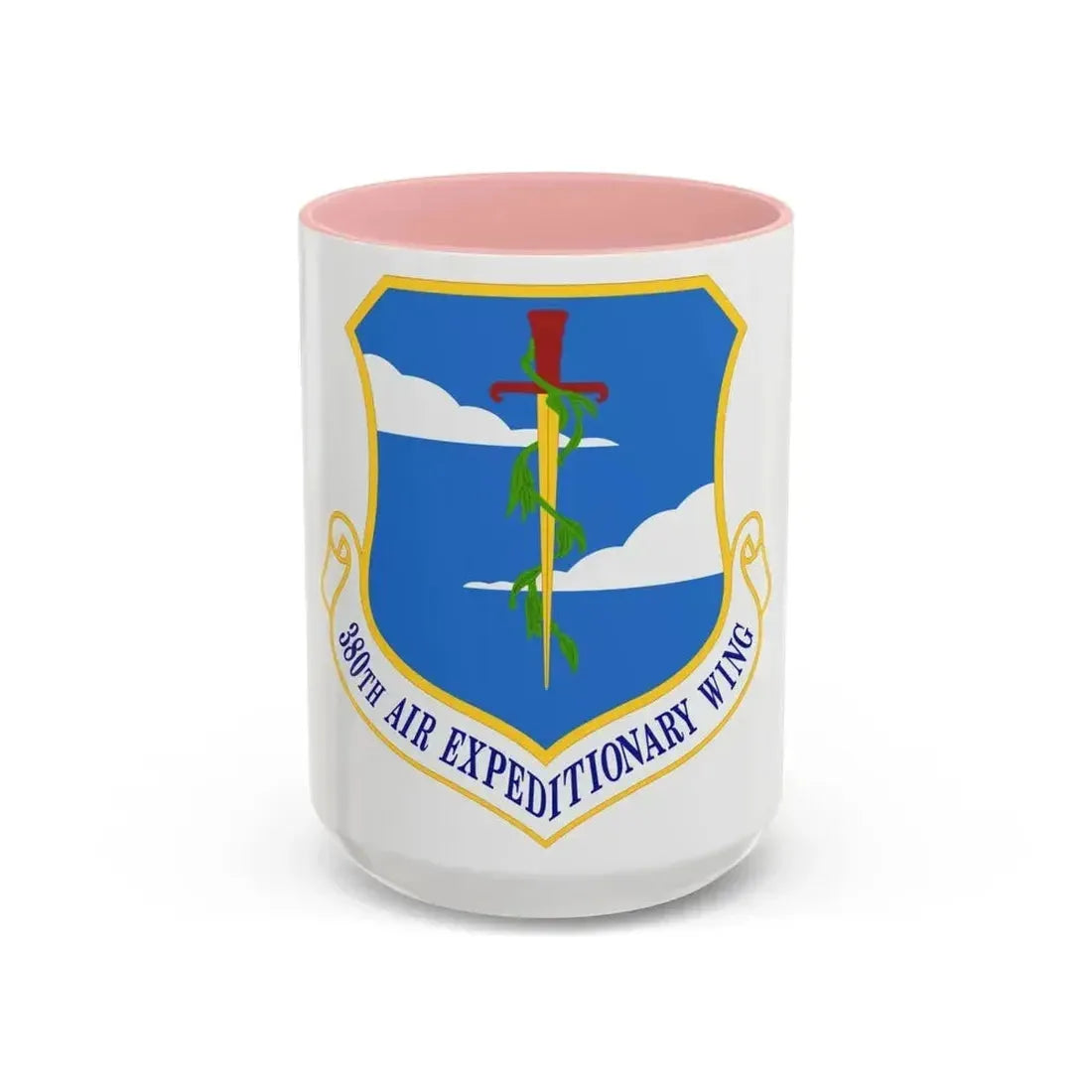 380th Air Expeditionary Wing (U.S. Air Force) Accent Coffee Mug 15oz Pink - Go Mug Yourself